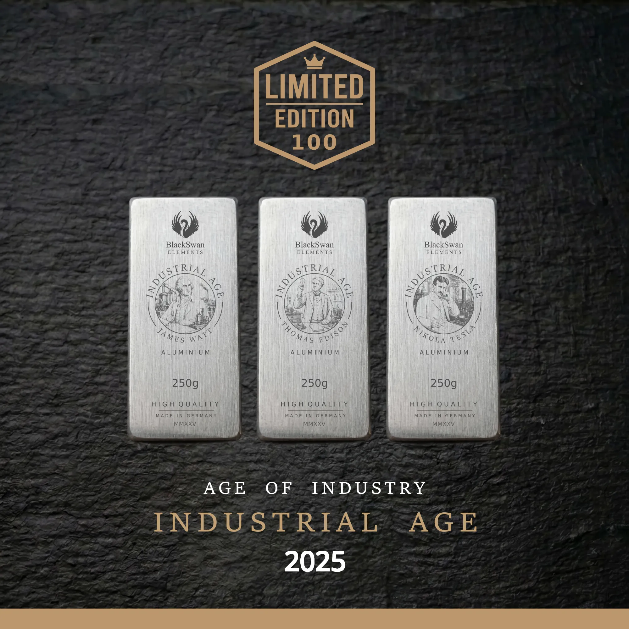 INDUSTRIAL AGE (2025) - Limited Edition - 6  x 250g Aluminiumbarren
