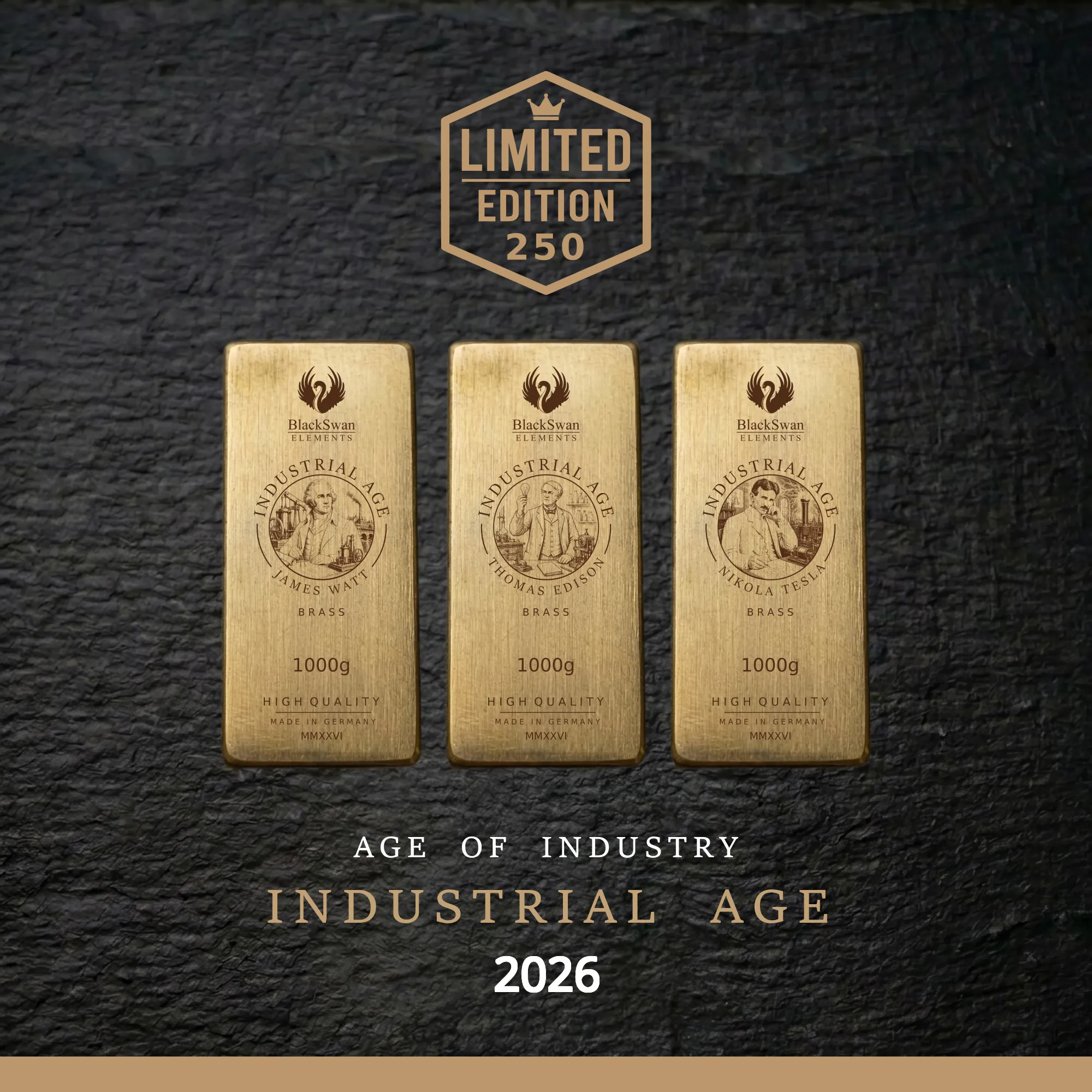 INDUSTRIAL AGE (2026) - Limited Edition - 6  x 1000g Messingbarren