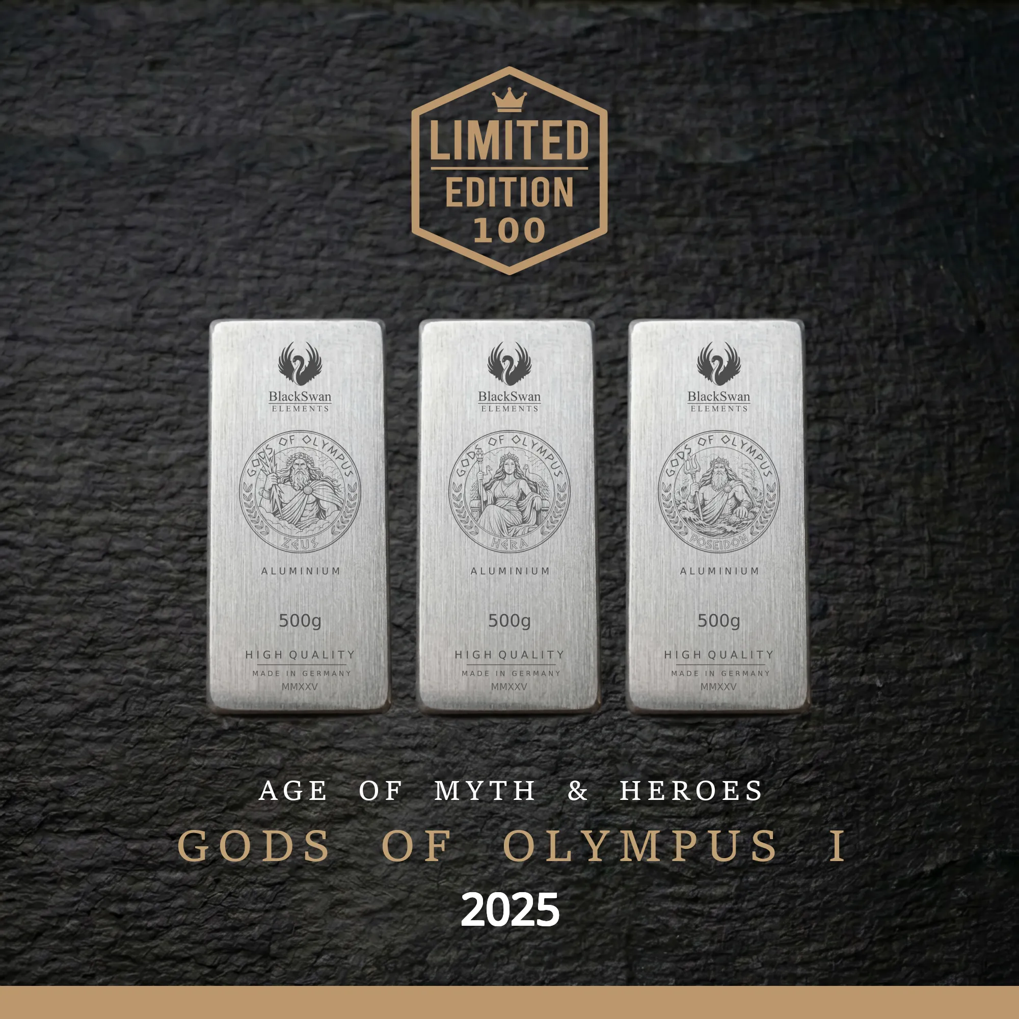 GODS OF OLYMPUS I (2025) - Limited Edition - 6  x 500g Aluminiumbarren