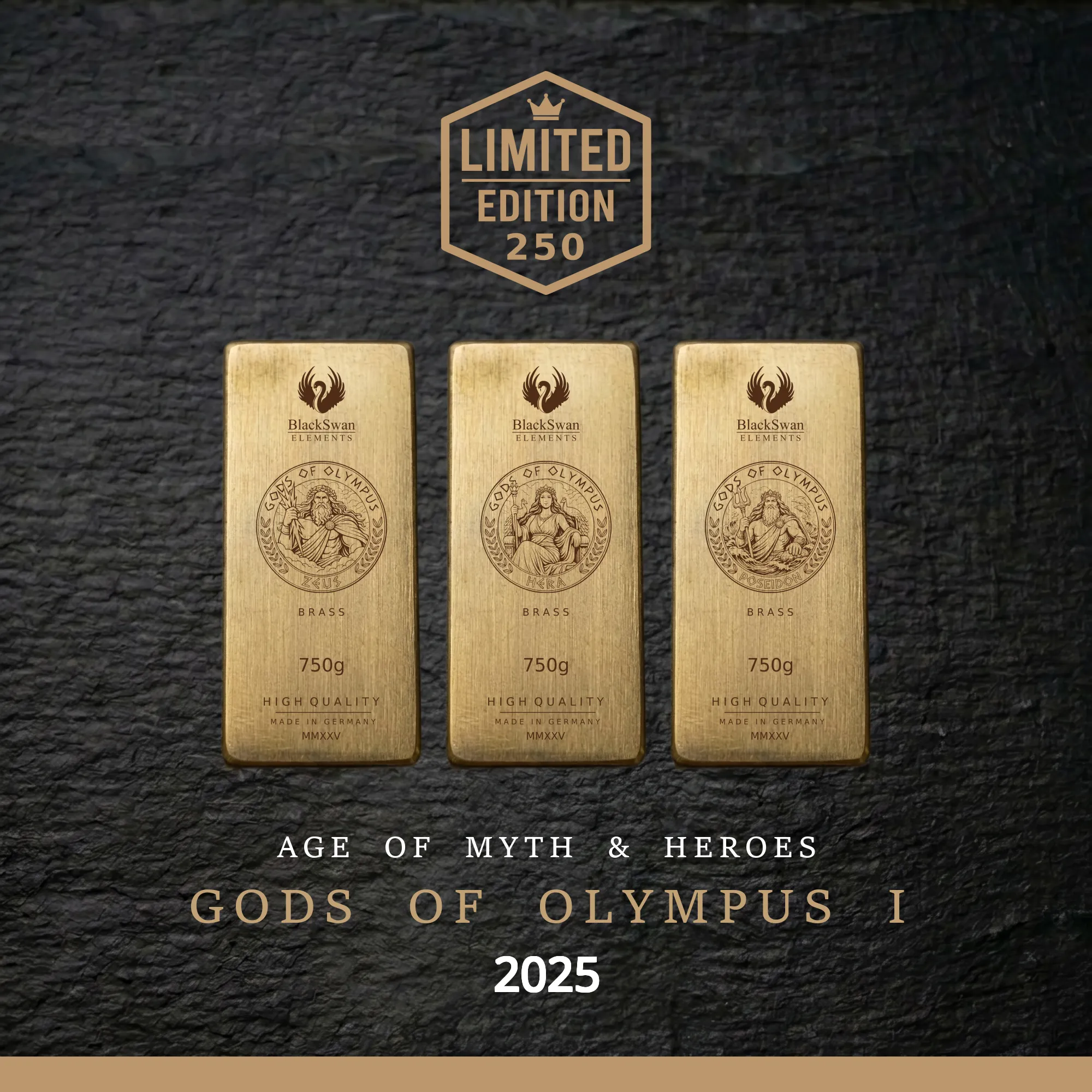 GODS OF OLYMPUS I (2025) - Limited Edition - 6  x 750g Messingbarren