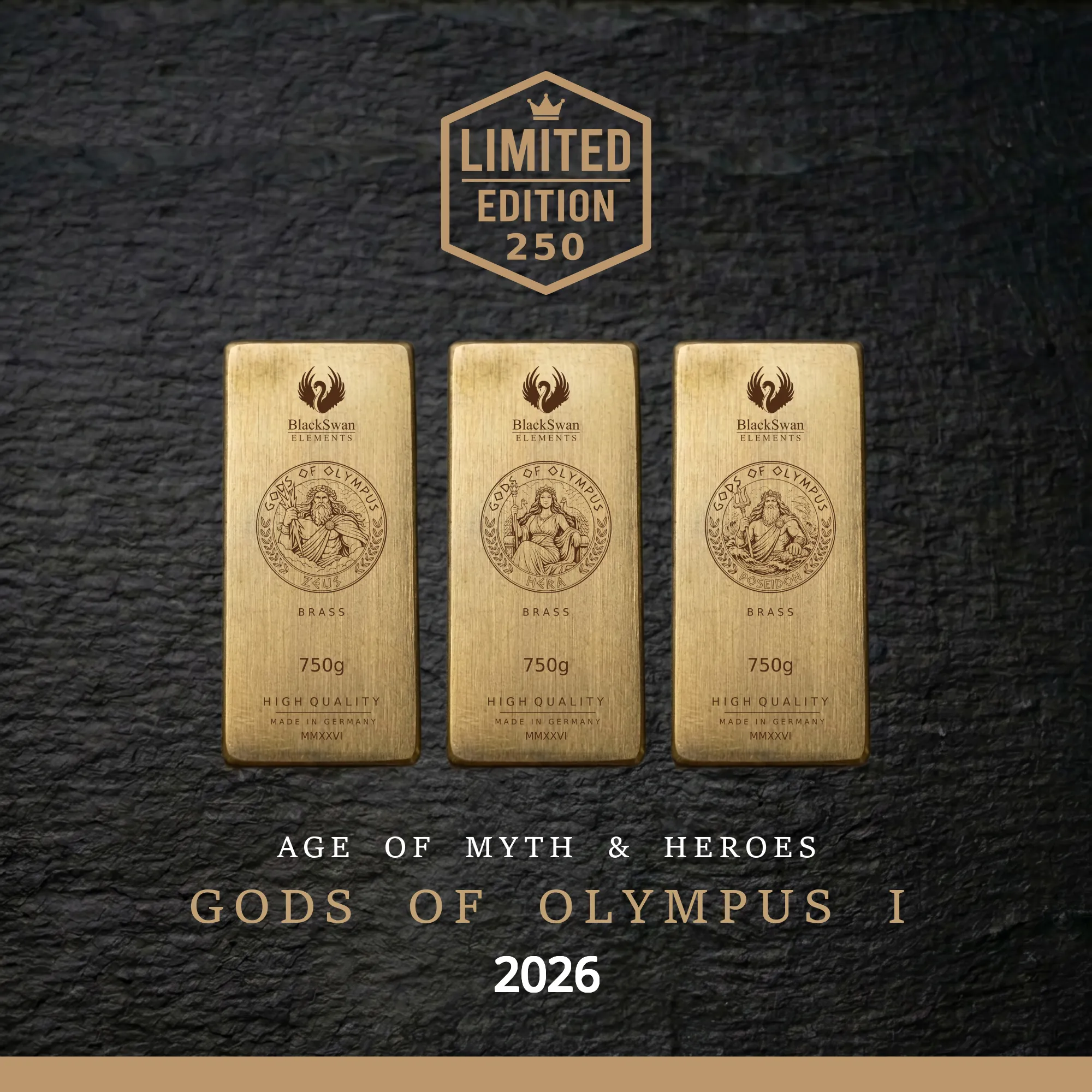 GODS OF OLYMPUS I (2026) - Limited Edition - 6  x 750g Messingbarren