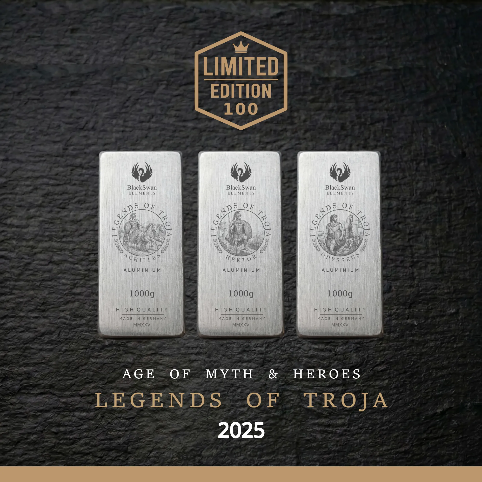 LEGENDS OF TROJA (2025) - Limited Edition - 6  x 1000g Aluminiumbarren