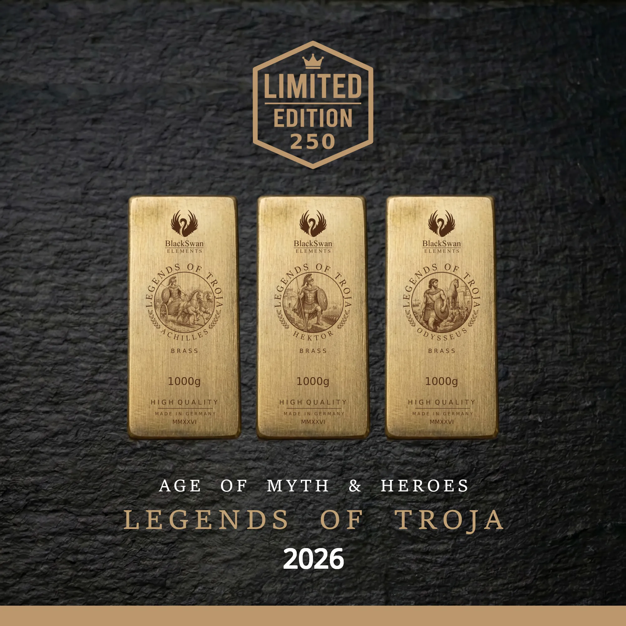 LEGENDS OF TROJA (2026) - Limited Edition - 6  x 1000g Messingbarren