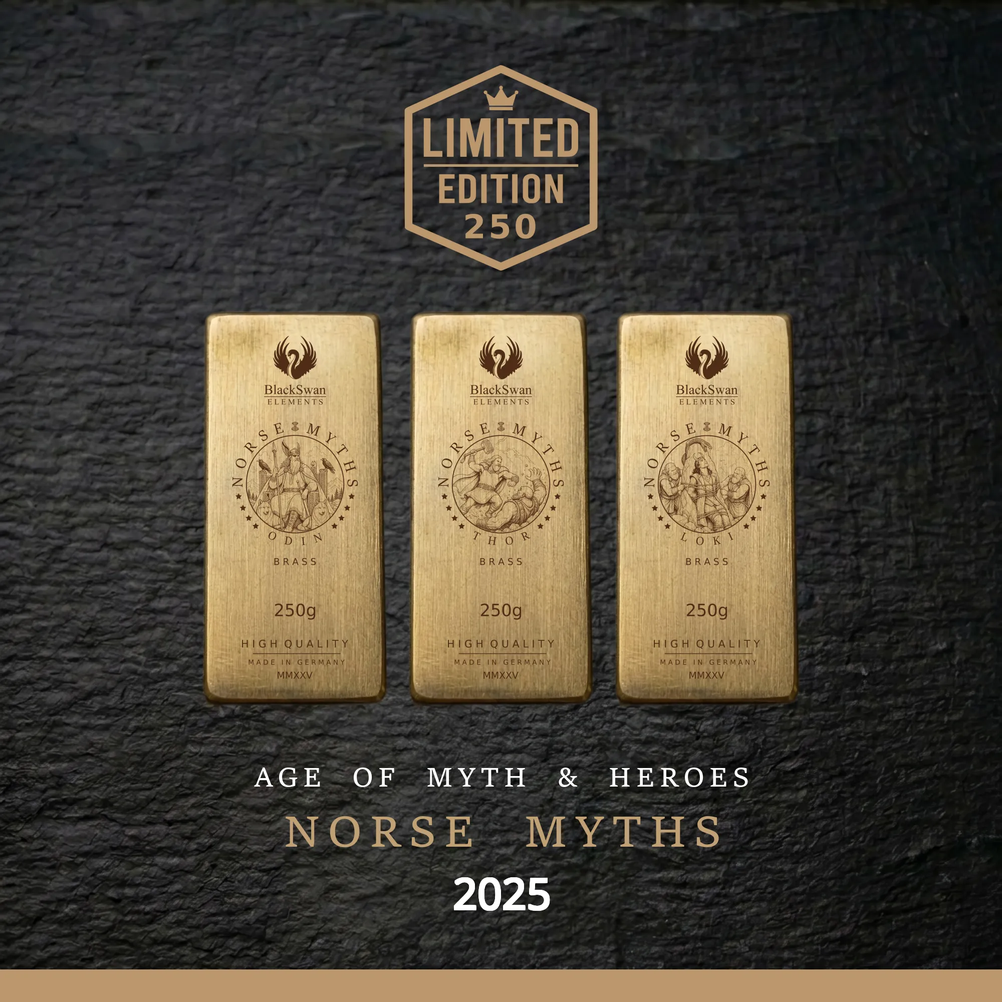 NORSE MYTHS (2025) - Limited Edition - 6  x 250g Messingbarren