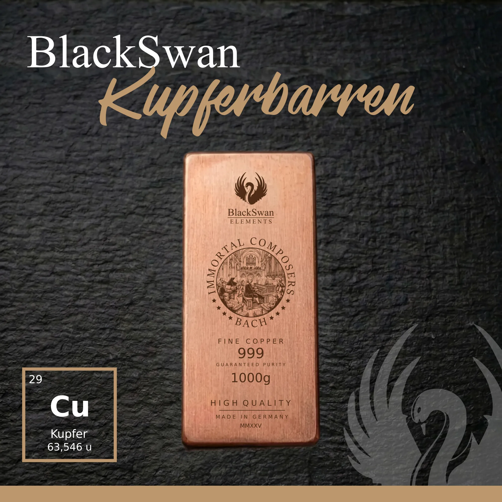 IMMORTAL COMPOSERS (2025) - Limited Edition - 6  x 1000g Kupferbarren