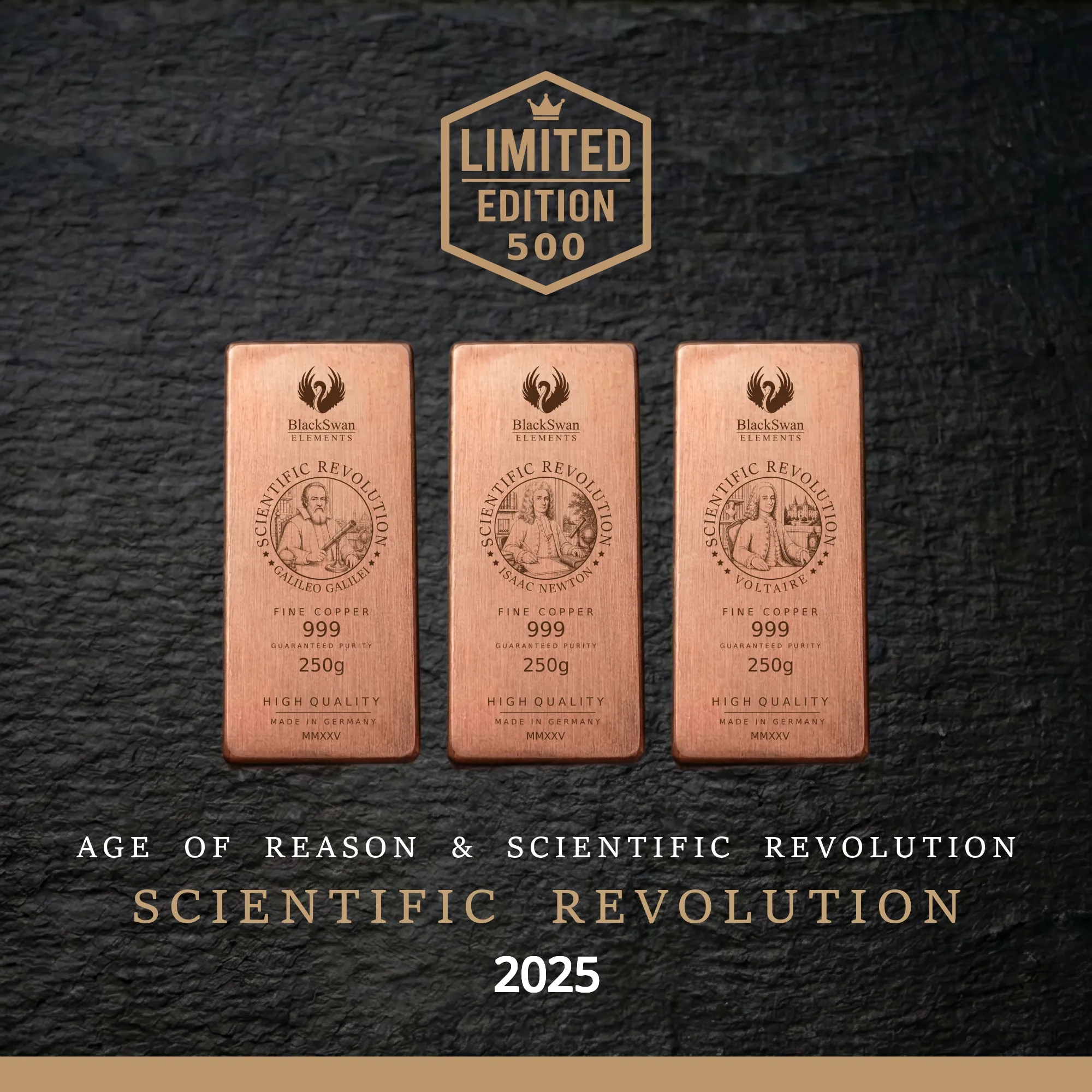 SCIENTIFIC REVOLUTION (2025) - Limited Edition - 6  x 250g Kupferbarren
