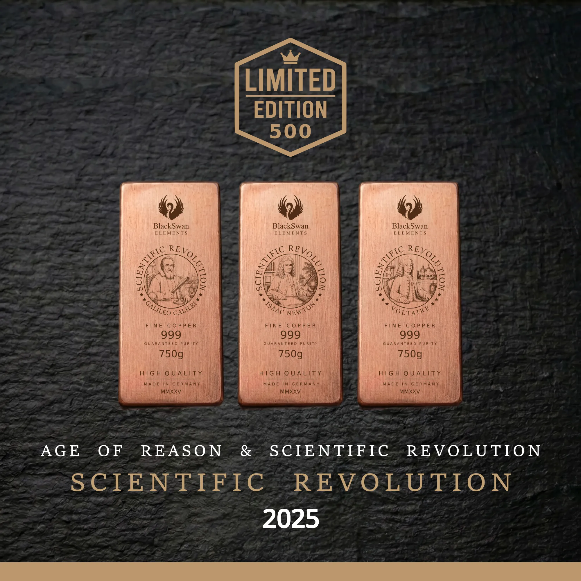 SCIENTIFIC REVOLUTION (2025) - Limited Edition - 6  x 750g Kupferbarren