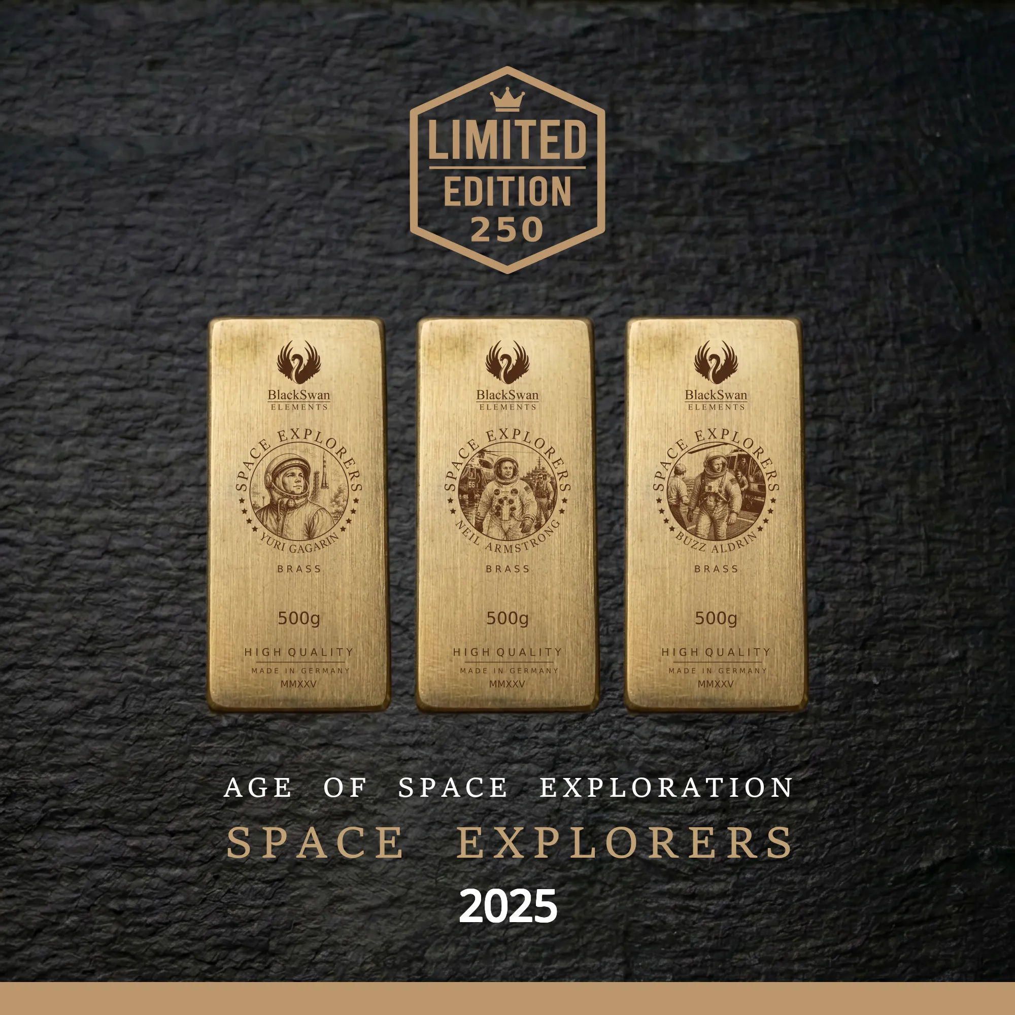 SPACE EXPLORERS (2025) - Limited Edition - 6  x 500g Messingbarren