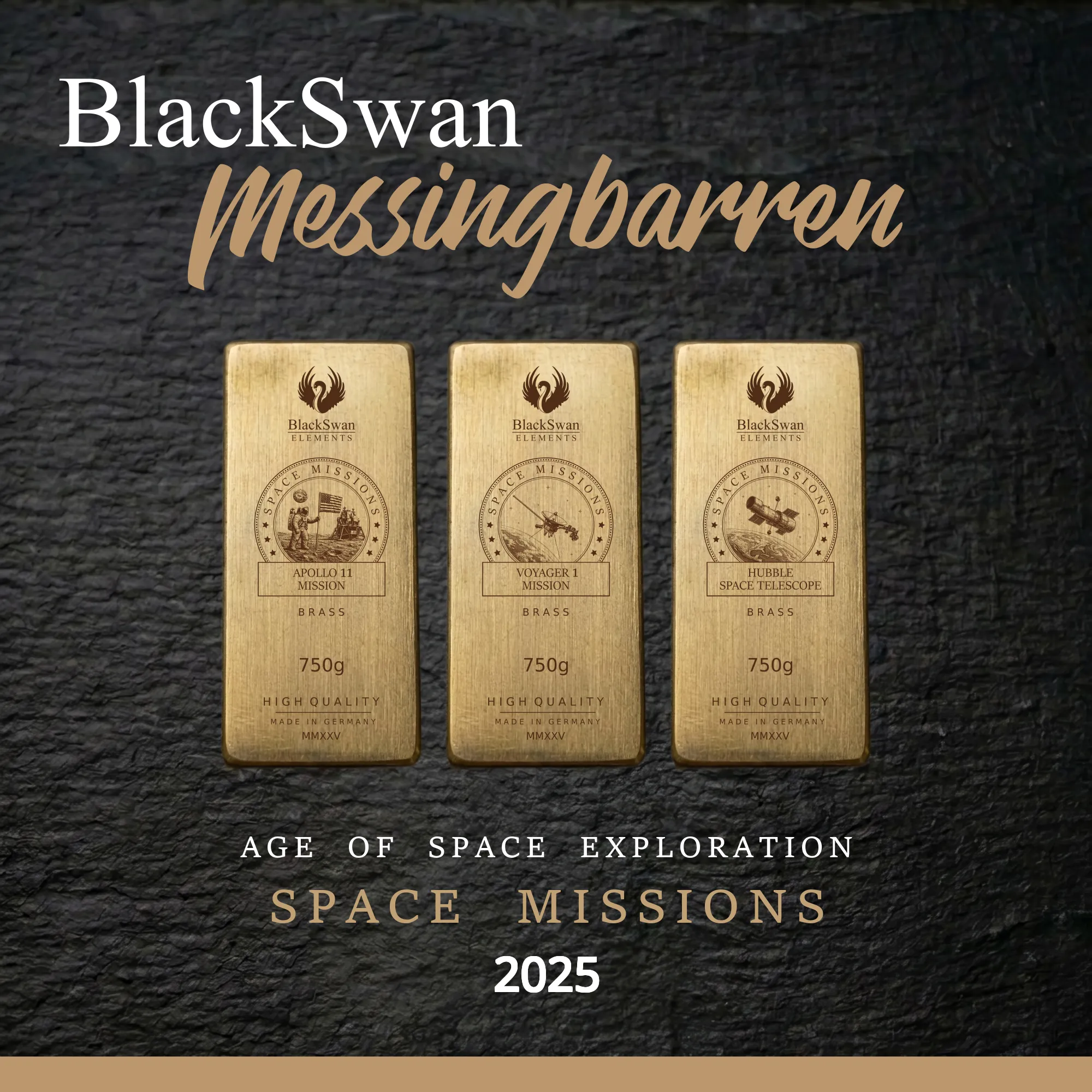 SPACE MISSIONS (2025) - Limited Edition - 6  x 750g Messingbarren