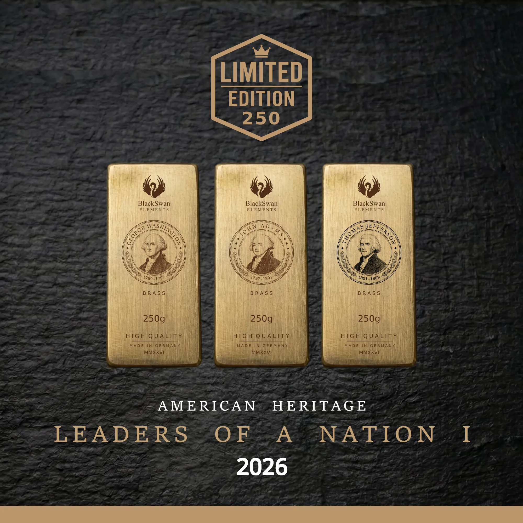 LEADERS OF A NATION I (2026) - Limited Edition - 5  x 250g Messingbarren