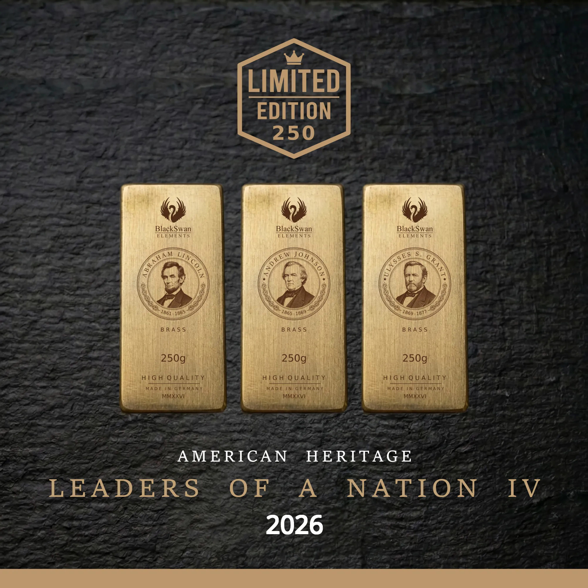 LEADERS OF A NATION IV (2026) - Limited Edition - 5  x 250g Messingbarren