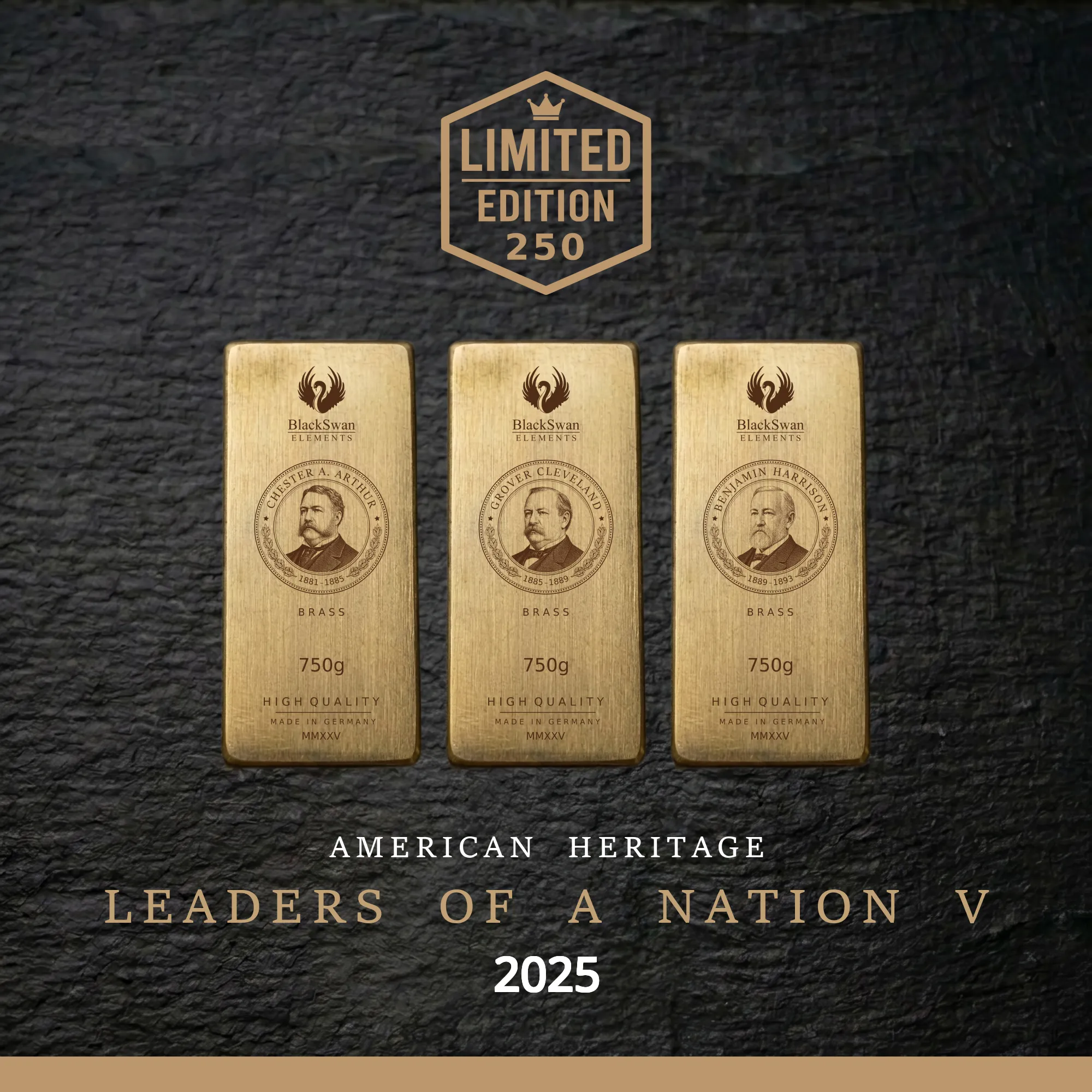 LEADERS OF A NATION V (2025) - Limited Edition - 5  x 750g Messingbarren