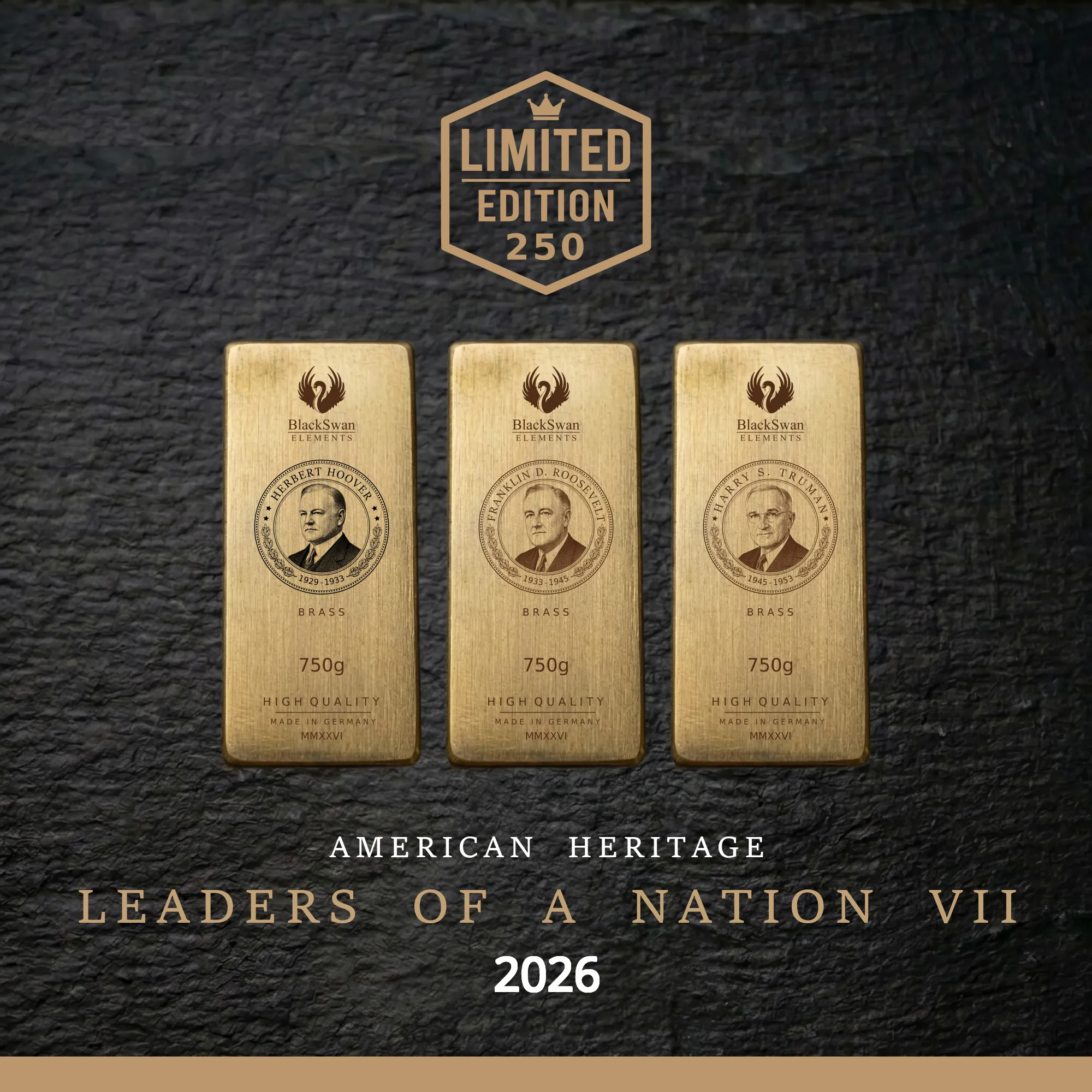 LEADERS OF A NATION VII (2026) - Limited Edition - 5  x 750g Messingbarren