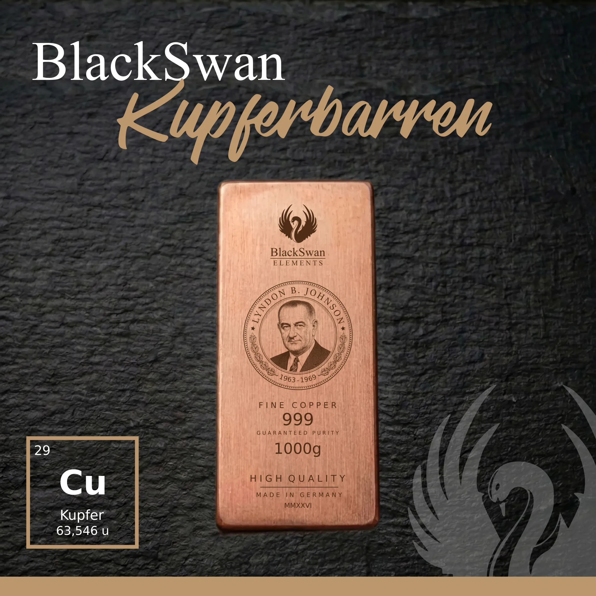 LEADERS OF A NATION VIII (2026) - Limited Edition - 5  x 1000g Kupferbarren
