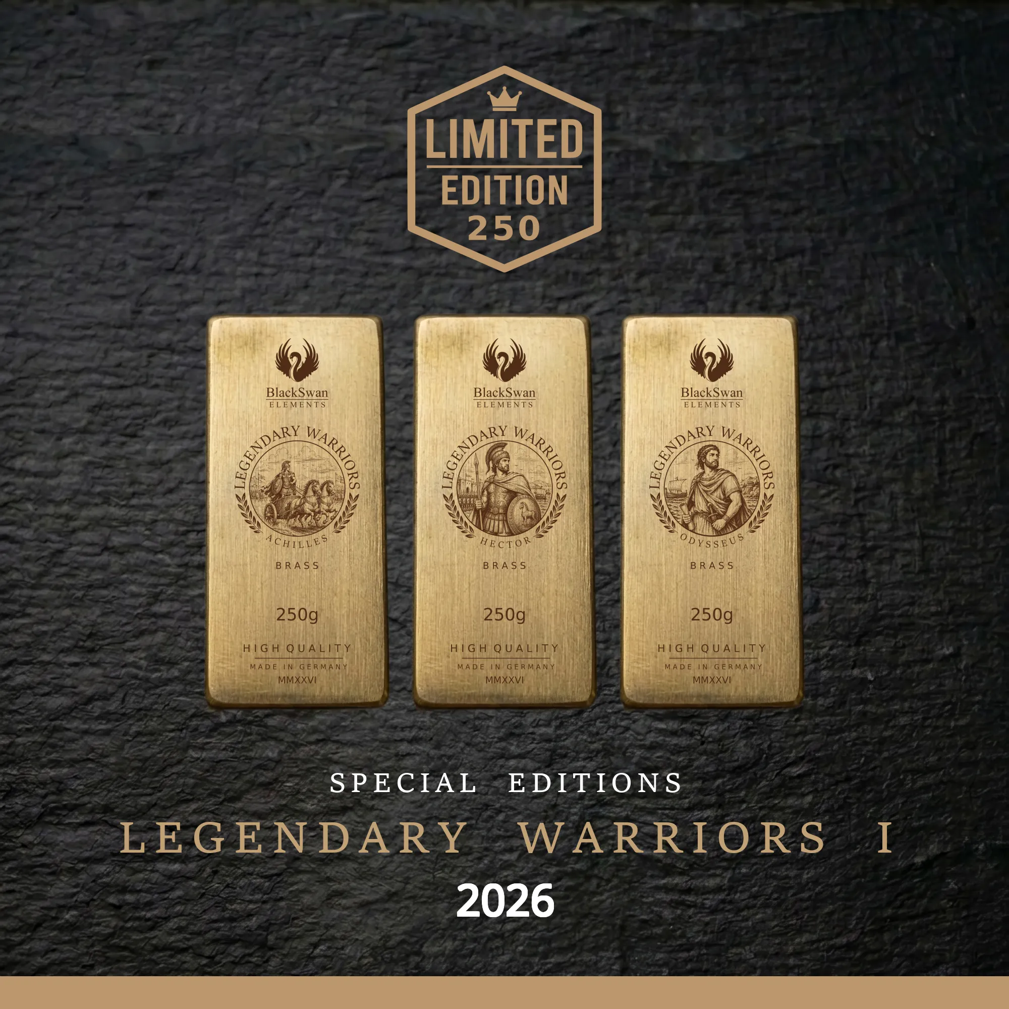 LEGENDARY WARRIORS I (2026) - Limited Edition - 6  x 250g Messingbarren