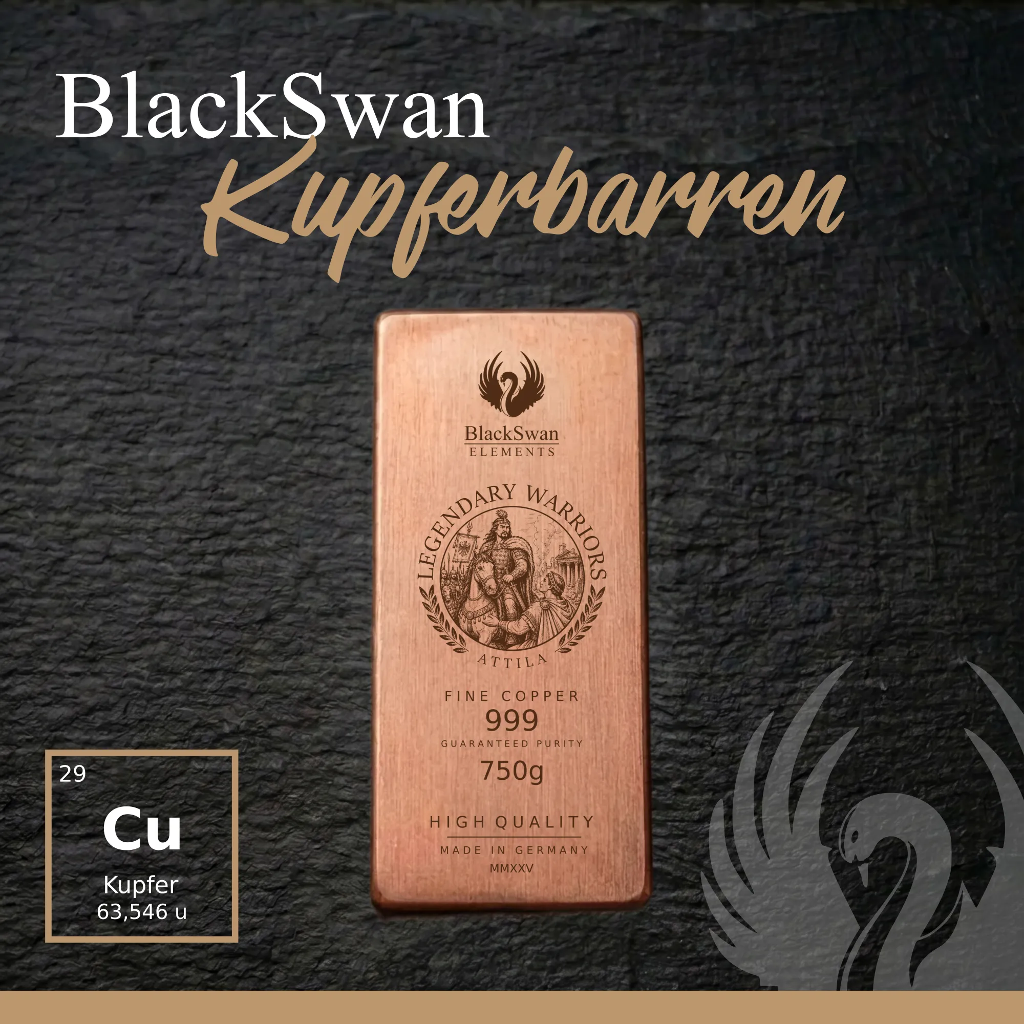 LEGENDARY WARRIORS III (2025) - Limited Edition - 6  x 750g Kupferbarren