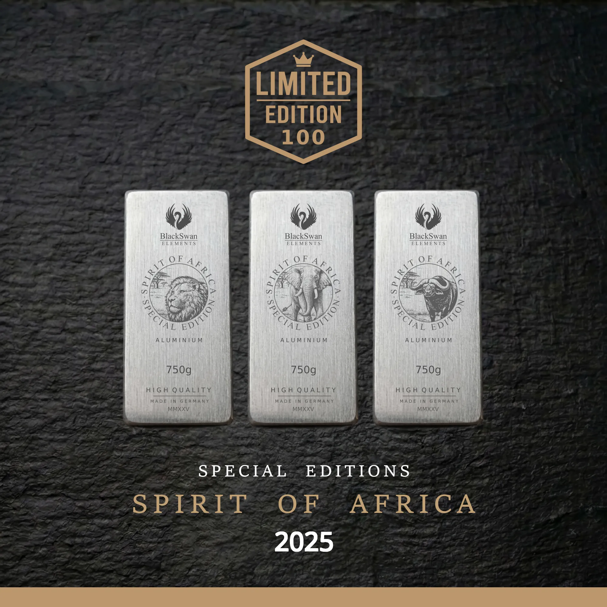 SPIRIT OF AFRICA (2025) - Limited Edition - 5  x 750g Aluminiumbarren