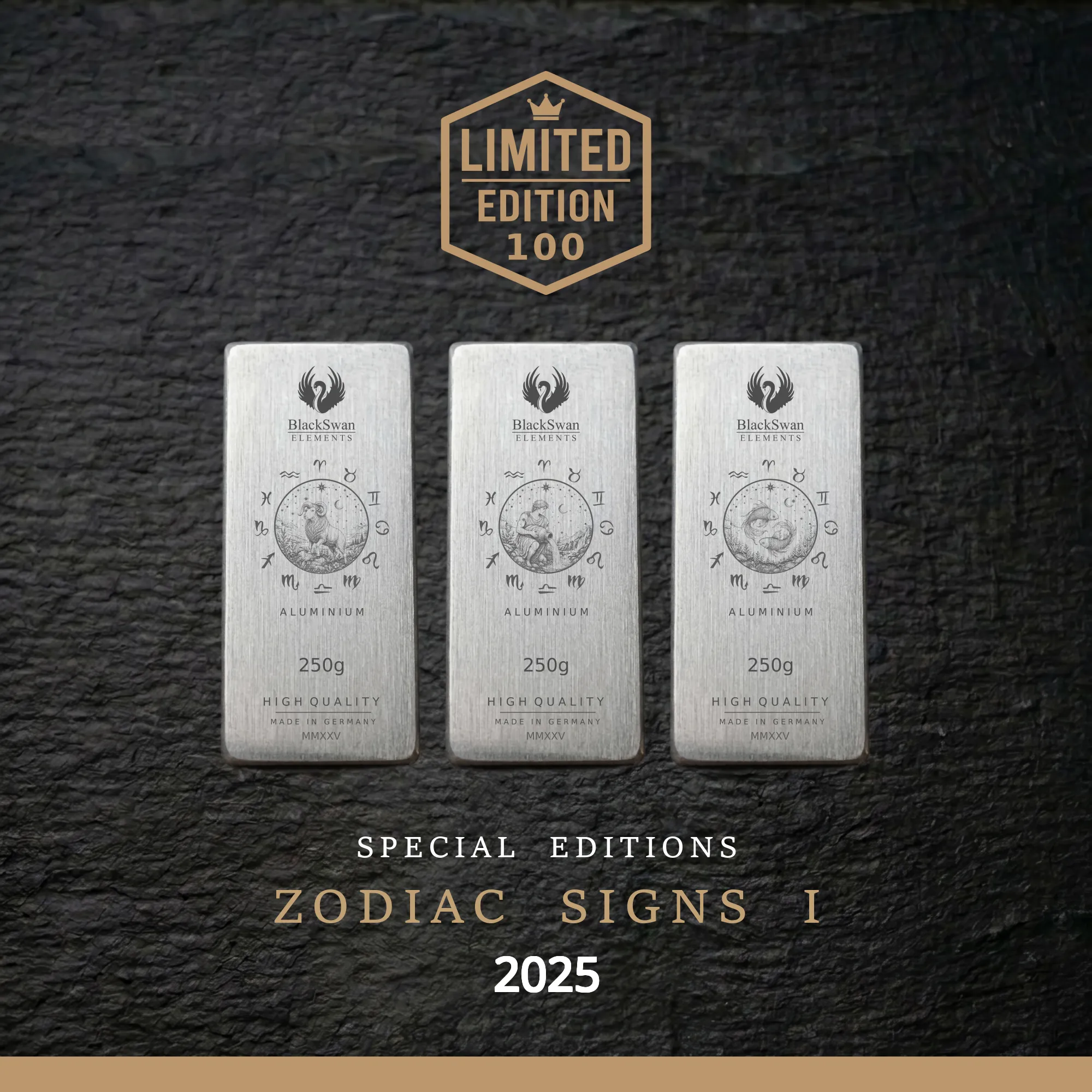 Zodiac Signs I (2025) - Limited Edition - 6  x 250g Aluminiumbarren